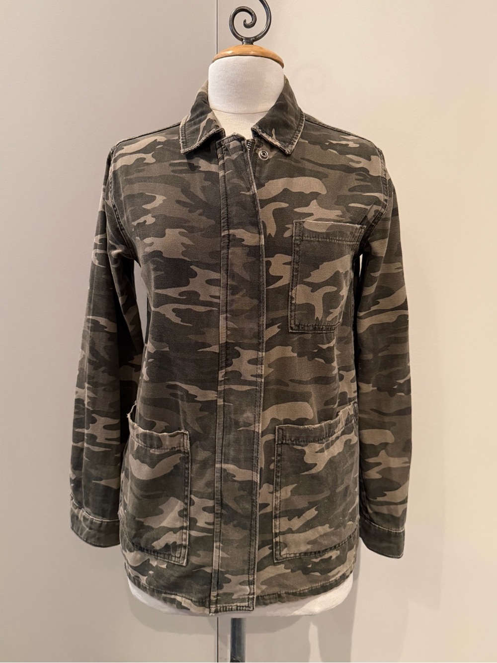 Topshop Olive Green Camo Utility Jacket